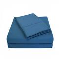 Luxor Treasures 300 Full Sheet Set- Percale Solid Patterned - Navy Blue P300FLSH SLNB